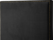 Harlie Velvet Full Bed Black - HarlieBlack-F