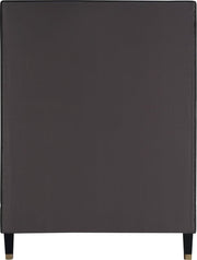 Harlie Velvet Twin Bed Black - Gate FurnitureTwin Bed