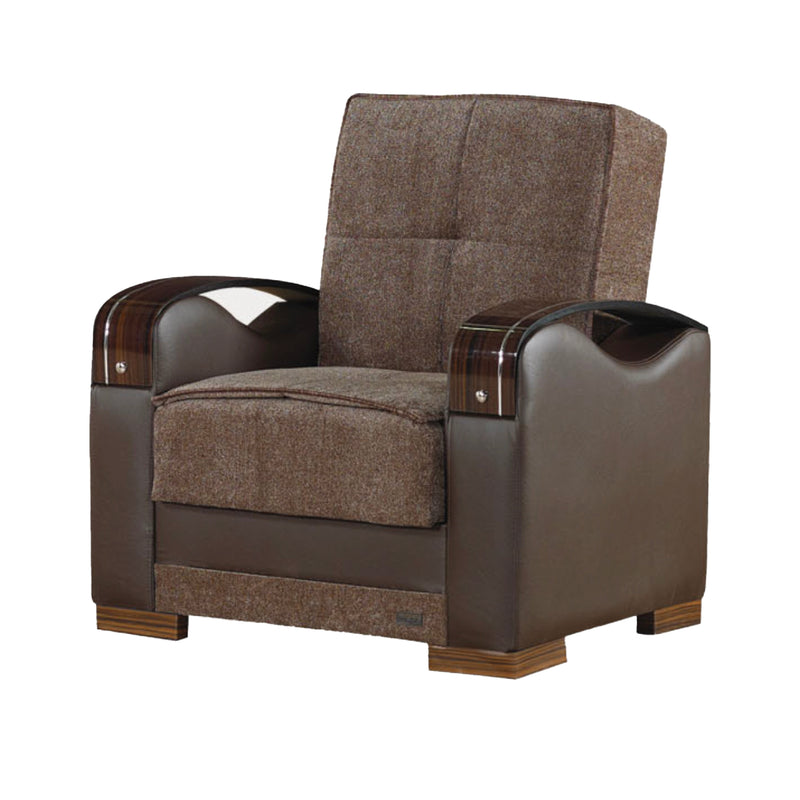 Hartford 35 in. Convertible Sleeper Chair in Brown with Storage - Gate FurnitureLiving Room Chair