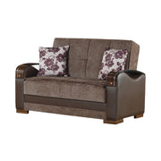 Hartford 63 in. Convertible Sleeper Loveseat in Brown with Storage - Gate FurnitureLoveseat