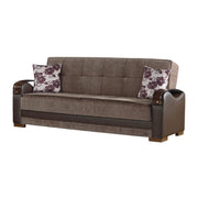 Hartford 87 in. Convertible Sleeper Sofa in Brown with Storage - Gate FurnitureSleeper Sofa