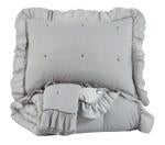 Hartlen Gray/White Full Comforter Set - Q900003F - Gate Furniture
