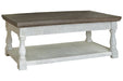 Havalance Gray/White Lift-Top Coffee Table - T814-9 - Gate Furniture