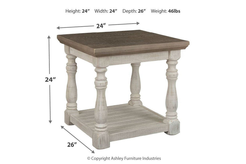 Havalance Gray/White End Table - Gate FurnitureEnd Table