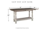 Havalance Gray/White Sofa/Console Table - Gate FurnitureSofa Table