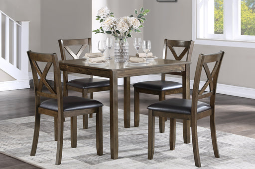 Hazel Charcoal Brown 5 - Piece Dining Set - Gate FurnitureDining Room Set