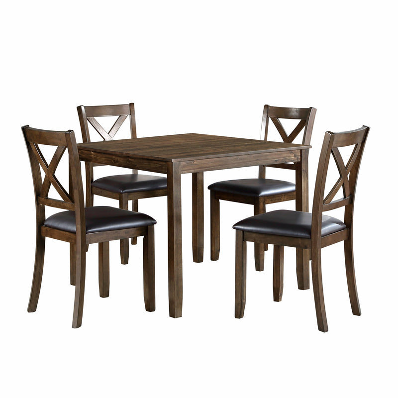 Hazel Charcoal Brown 5 - Piece Dining Set - Gate FurnitureDining Room Set