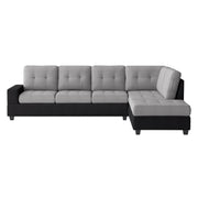 Heights Gray and Black Reverisble Sectional with Storage Ottoman - Gate FurnitureOttoman