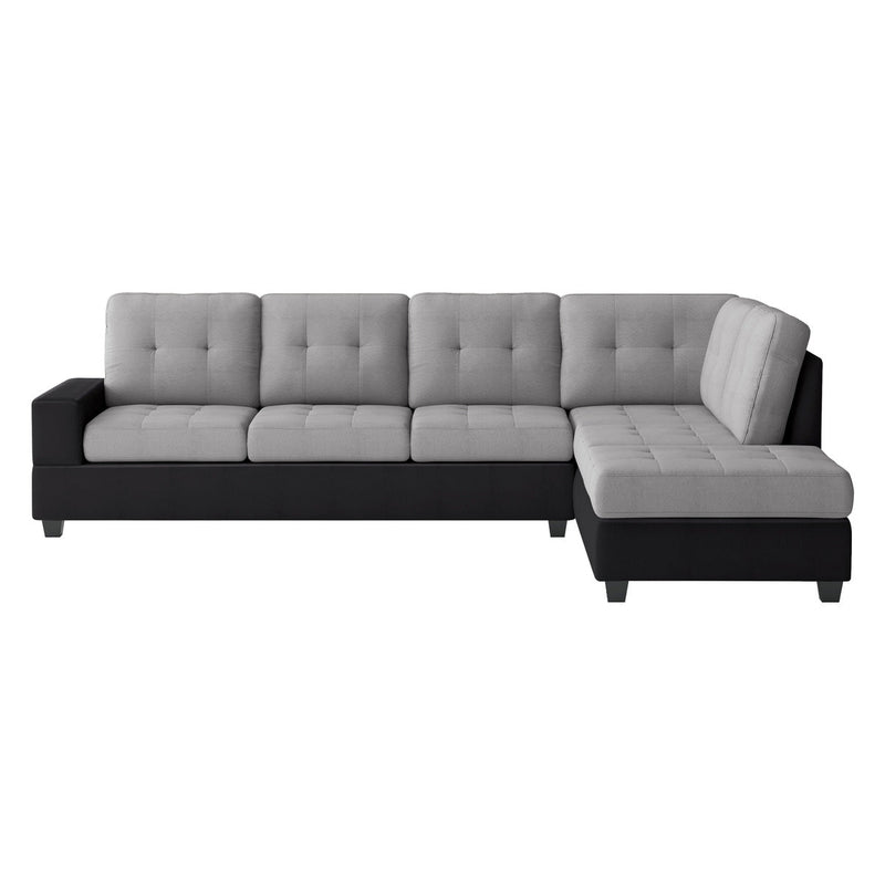 Heights Gray and Black Reverisble Sectional with Storage Ottoman - Gate FurnitureOttoman