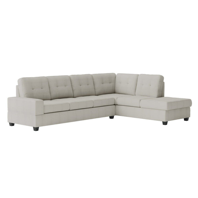 Heights Light Gray Reverisble Sectional with Storage Ottoman - Gate FurnitureOttoman