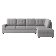 Heights Silver Gray Reverisble Sectional with Storage Ottoman - Gate FurnitureOttoman