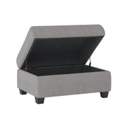 Heights Silver Gray Reverisble Sectional with Storage Ottoman - Gate FurnitureOttoman