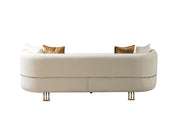 Helena Ivory Velvet Sofa & Loveseat - Gate FurnitureLiving Room Set