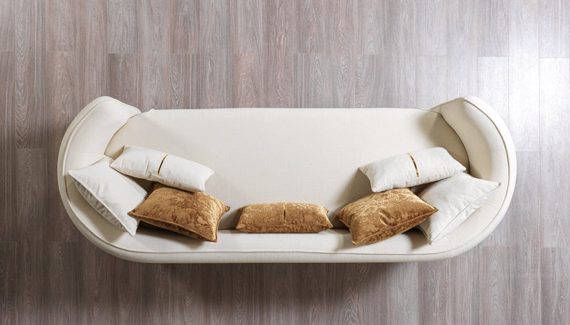 Helena Ivory Velvet Sofa & Loveseat - Gate FurnitureLiving Room Set