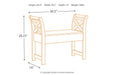 Heron Ridge Blue Accent Bench - A4000035 - Gate Furniture