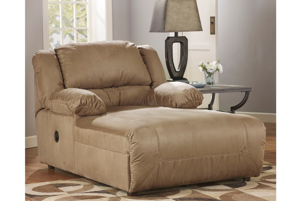 Ashley Furniture Signature Design Hogan Reclining Sofa Mocha Brown