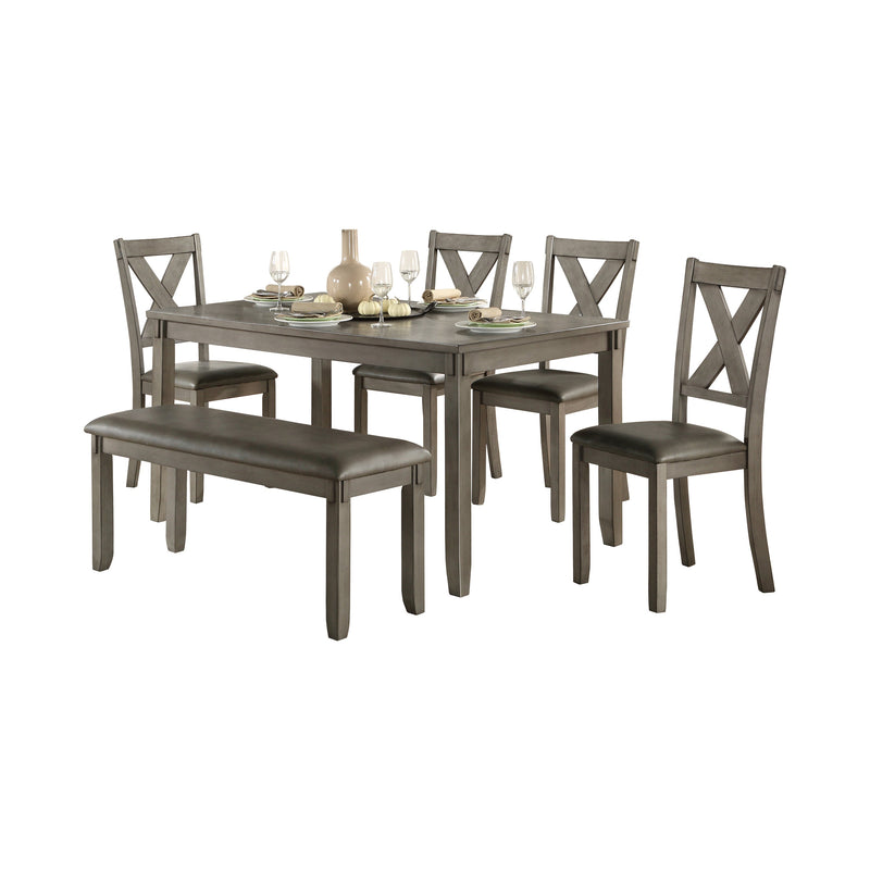 Holders Gray 6 - Piece Dining Set - Gate FurnitureDining Room Set