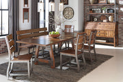 Holverson Rustic Brown Extendable Dining Set - Gate FurnitureDining Room Set