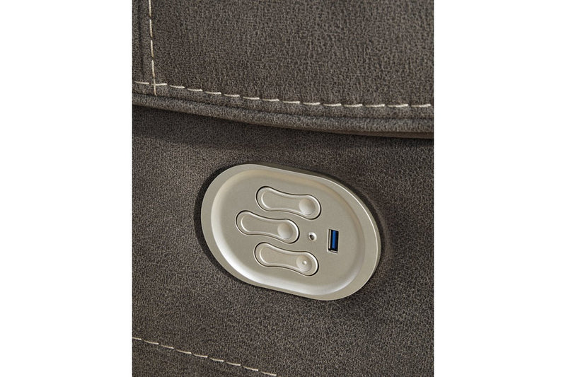 Hoopster Gunmetal 6 - Piece Power Reclining Sectional - Gate FurniturePower Reclining Sectional