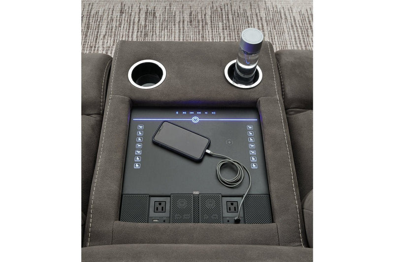 Hoopster Gunmetal 6 - Piece Power Reclining Sectional - Gate FurniturePower Reclining Sectional