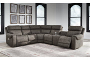 Hoopster Gunmetal 6 - Piece Power Reclining Sectional - Gate FurniturePower Reclining Sectional