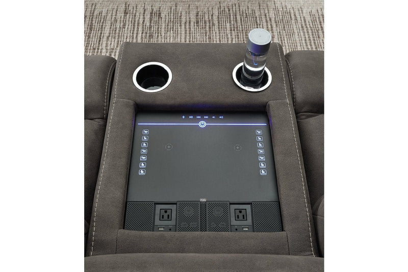 Hoopster Gunmetal 6 - Piece Power Reclining Sectional - Gate FurniturePower Reclining Sectional