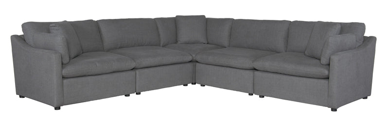 Howerton Gray 5 - Piece Modular Sectional - Gate FurnitureSectional