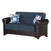 Hudson 61 in. Convertible Sleeper Loveseat in Black with Storage - Gate FurnitureLoveseat
