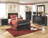 Huey Vineyard Black Twin Sleigh Bed - Gate Furniture