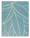 Hulsia Ivory/Aqua 8' x 10' Rug - R900121