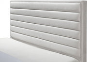 Hunter Linen Textured King Bed Cream - Gate FurnitureKing Bed