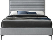 Hunter Linen Textured King Bed Grey - Gate FurnitureKing Bed