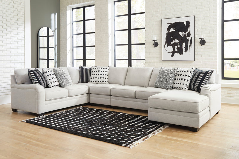 Huntsworth Dove Gray 5 - Piece RAF Chaise Sectional - Gate FurnitureSectional