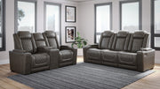 Hyllmont Gray Power Reclining Living Room Set - Gate FurnitureLiving Room Set