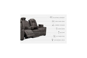HyllMont Gray Power Reclining Sofa - Gate FurniturePower Reclining Sofa