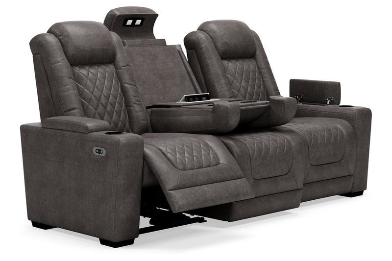 HyllMont Gray Power Reclining Sofa - Gate FurniturePower Reclining Sofa