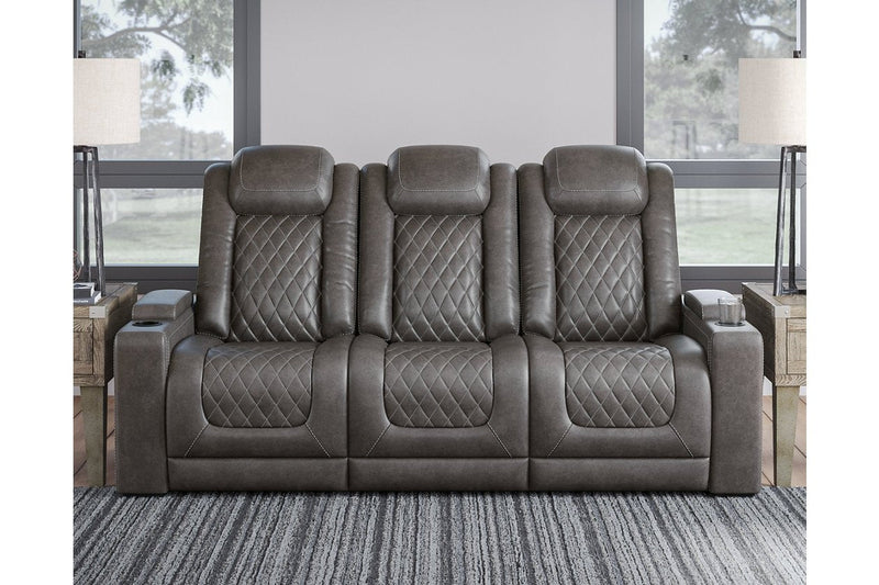 HyllMont Gray Power Reclining Sofa - Gate FurniturePower Reclining Sofa