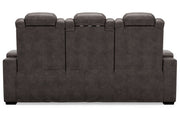 HyllMont Gray Power Reclining Sofa - Gate FurniturePower Reclining Sofa