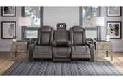 HyllMont Gray Power Reclining Sofa - Gate FurniturePower Reclining Sofa