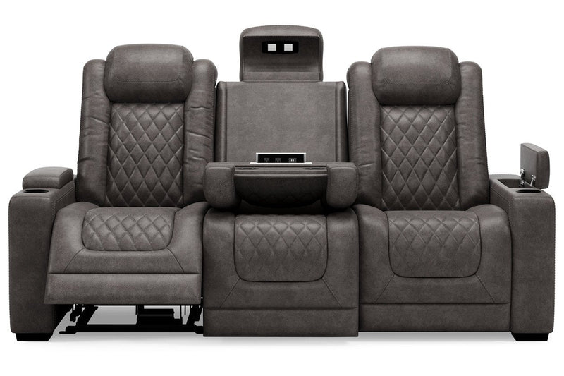 HyllMont Gray Power Reclining Sofa - Gate FurniturePower Reclining Sofa
