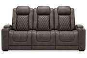 HyllMont Gray Power Reclining Sofa - Gate FurniturePower Reclining Sofa