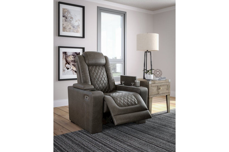HyllMont Gray Recliner - Gate FurnitureRecliner