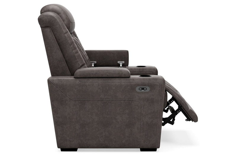 HyllMont Gray Recliner - Gate FurnitureRecliner