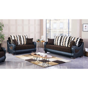 Illinois 86 in. Convertible Sleeper Sofa in Brown with Storage - Gate FurnitureSleeper Sofa