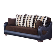 Illinois 86 in. Convertible Sleeper Sofa in Brown with Storage - Gate FurnitureSleeper Sofa