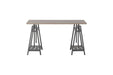 Irene Grayish Brown/Gunmetal Adjustable Height Desk - Z1430261 - Gate Furniture