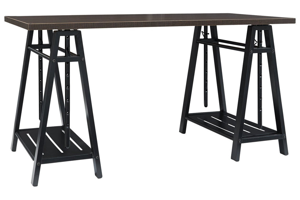 Irene Warm Brown/Black Adjustable Height Desk - Z1730003 - Gate Furniture