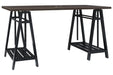 Irene Warm Brown/Black Adjustable Height Desk - Z1730003 - Gate Furniture