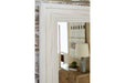 Jacee Antique White Floor Mirror - A8010217 - Gate Furniture