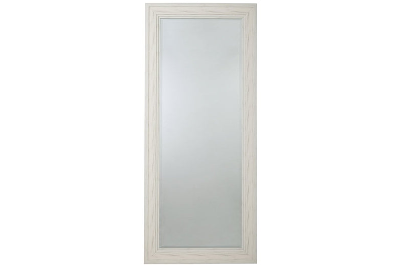 Jacee Antique White Floor Mirror - Gate FurnitureMirror